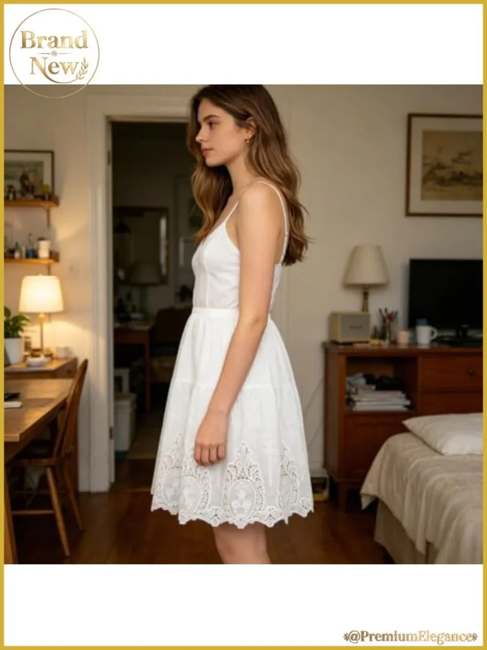 Cotton Half Slip Skirt Extender for Women Lace Trim Underskirt